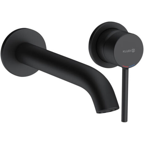 Kludi Bozz - Miscelatore ad incasso per lavabo, montaggio a 2 fori, nero opaco 382453976
