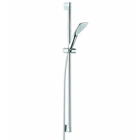 Kludi Logo colonne de douche double avec vanne de douche thermostatique m.  a qa douche de tête ø20cm m. 3s douchette à main chromée