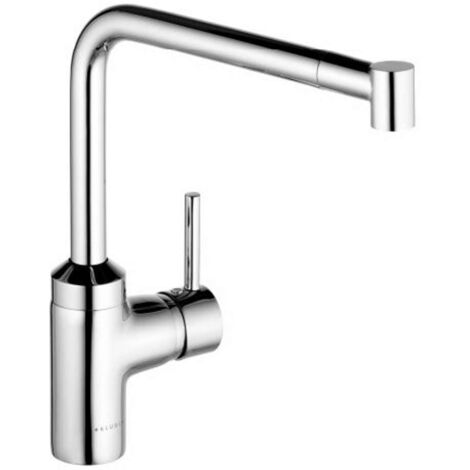 Kludi L-ine - Miscelatore monocomando per lavello, con bocca di erogazione estraibile, cromato 428210577