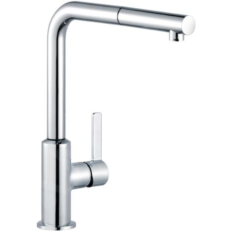 Kludi L-ine S - Mitigeur d’évier avec bec extractible, chrome 408510575WR5
