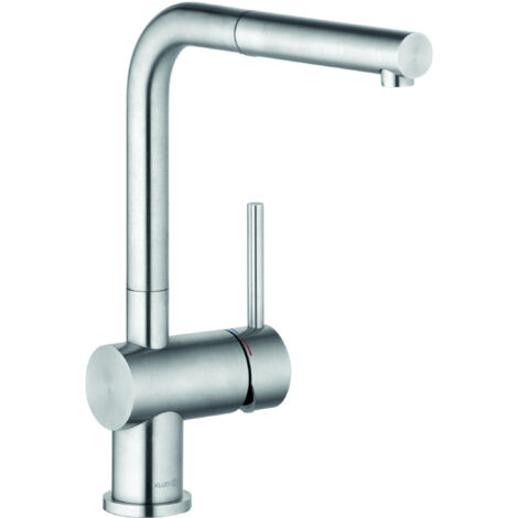 KLUDI L STEEL Mitigeur monocommandé pour évier, bec extractible,