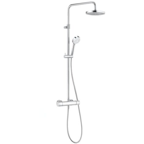 Kludi Logo - Set de douche Dual Shower System avec thermostat, 200 mm, chrome 6809505-00