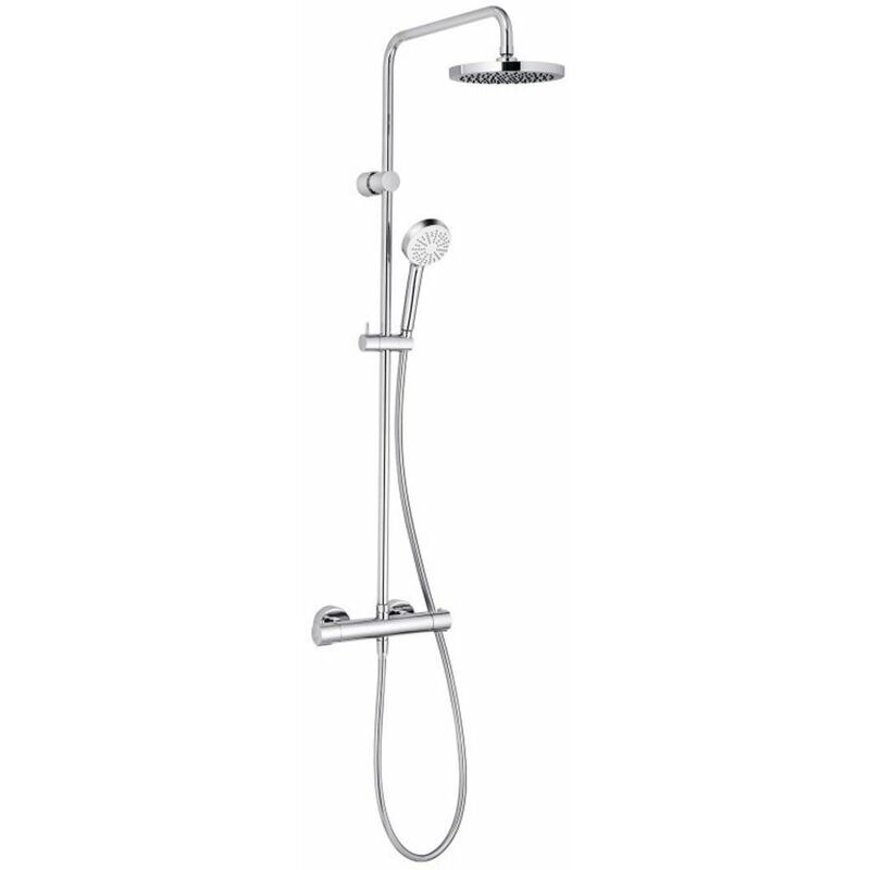 Logo - Colonne de douche avec thermostat, 1 jet, chrome 6809405-00 - Kludi