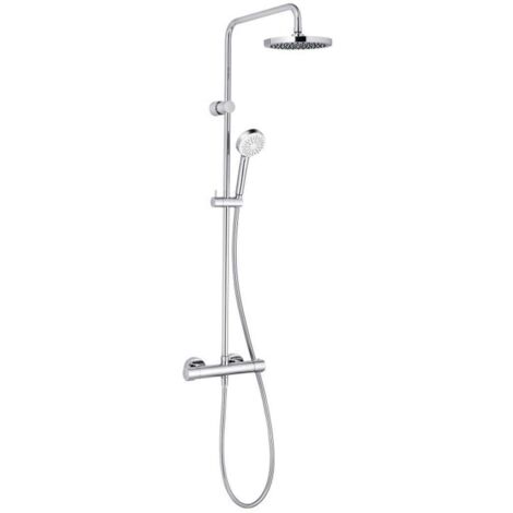 KLUDI LOGO Thermostat Dual Shower System, montage mural, tube de