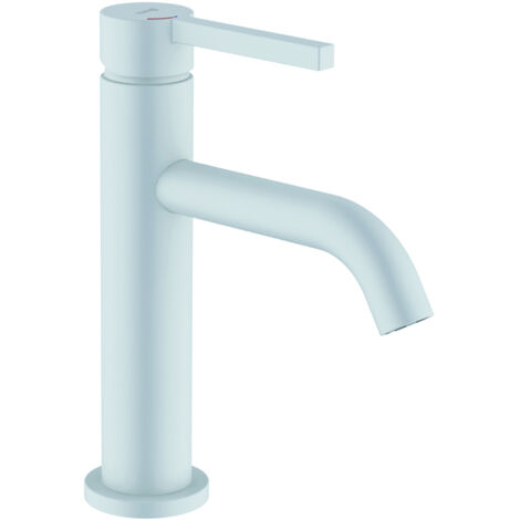 Kludi Nova Fonte - Grifo de lavabo con caño Push-Open, EcoPlus, blanco mate 202895315