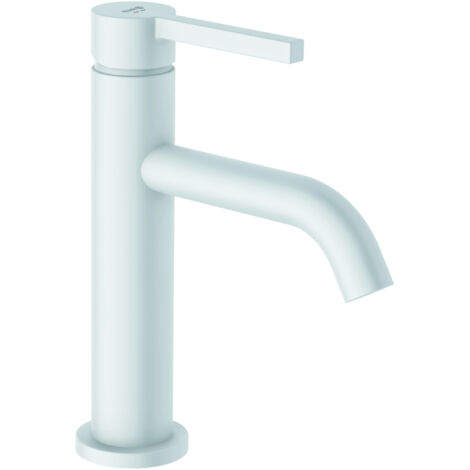 Kludi Nova Fonte - Grifo de lavabo con desagüe Push-Open, blanco mate 202885315