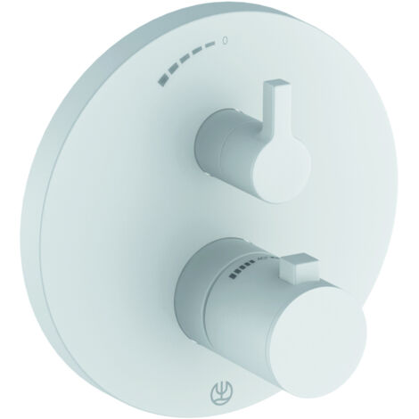 Kludi Nova Fonte - Grifo empotrado termostático de ducha, blanco mate 208355315