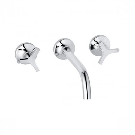 Kludi Nova Fonte - Mitigeur de lavabo encastré, 3 trous, chrome 201440539