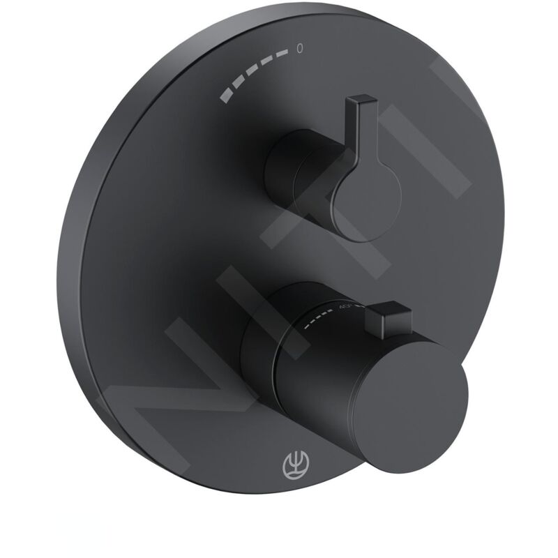Kludi Nova Fonte - Mitigeur thermostatique de douche à encastrer, noir mat 208353915
