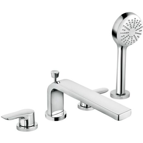 Kludi Pure&Solid - Mitigeur de baignoire, 4 trous, chrome 344230575
