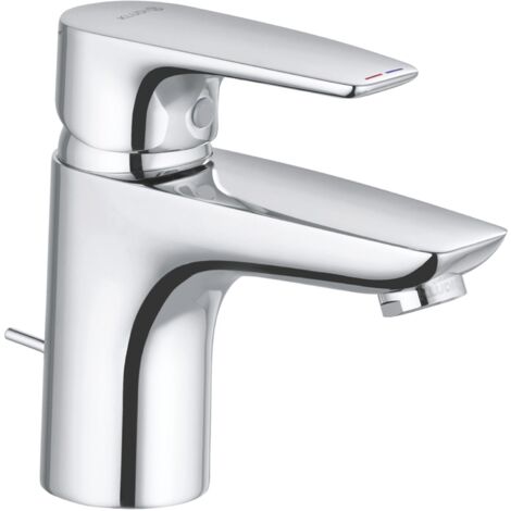 KLUDI PURE&SOLID Waschtisch-Einhandmischer, Auslaufhöhe 75mm, mit