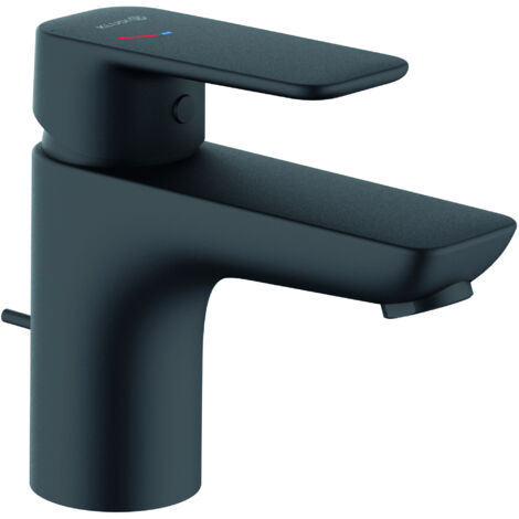 Kludi Pure&Style - Mitigeur de lavabo, avec vidage, EcoPlus, noir mat 403883975