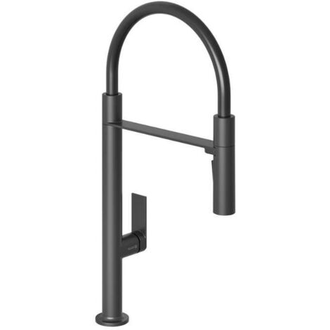 Kludi Qord - Mitigeur d’évier avec bras flexible, noir mat 568596675