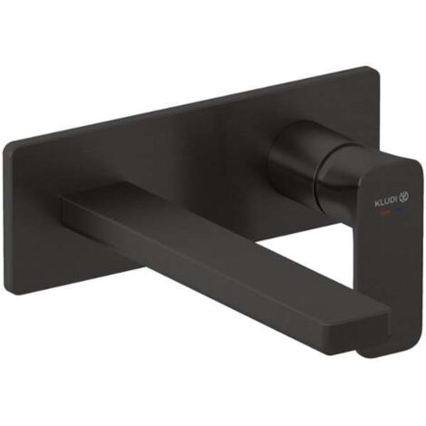 Kludi Renon - Grifo de lavabo empotrado, instalación de 2 orificios, Gunmetal cepillado 42244N275