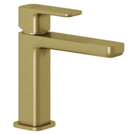 Kludi Renon - Mitigeur de lavabo avec bonde Push-Open, EcoPlus, doré brossé 42289N075