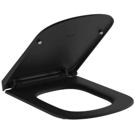 Kludi Resa S - Abattant de WC Slim, SoftClosing, QuickRelease, noir mat 27WCS39