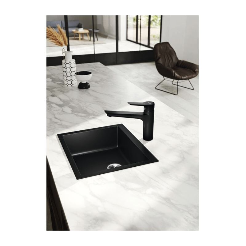 Kludi - mitigeur de cuisine Mix 329043975 levier fermé, bec pivotant, noir mat