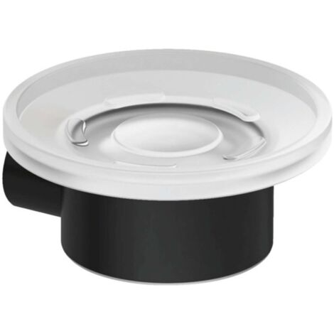 Kludi Vela R - Dosificador de jabón con soporte, cristal/negro mate 5898539