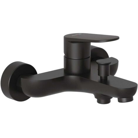 Kludi X1 - Grifo de bañera, negro mate 326913975