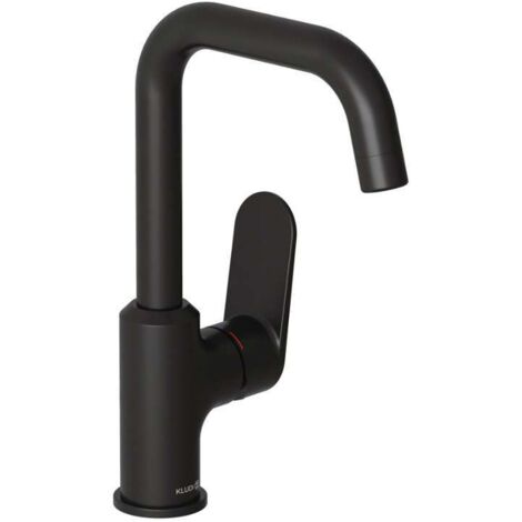 Kludi X1 - Grifo de lavabo con caño giratorio, negro mate 320283975