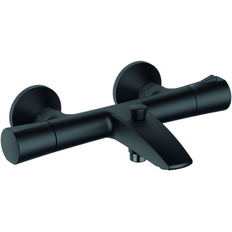 Kludi Zenta SL - Miscelatore termostatico per vasca da bagno, nero opaco 351013938