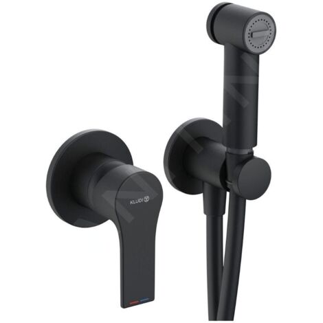 Kludi Zenta SL - Robinet de bidet encastré avec douche, avec corps, noir mat 489983965