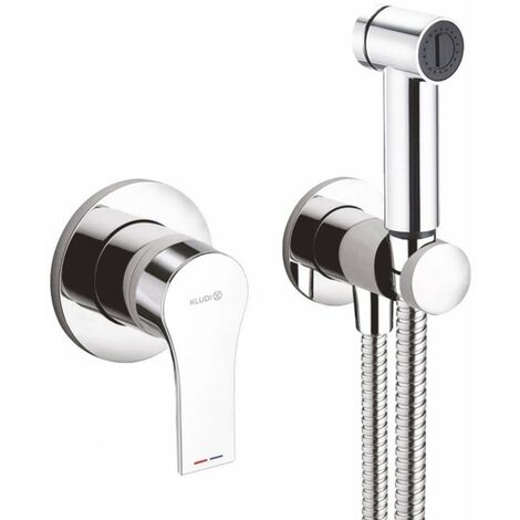Kludi Zenta SL - Set miscelatore monocomando ad incasso con doccetta bidet, cromo 489980565