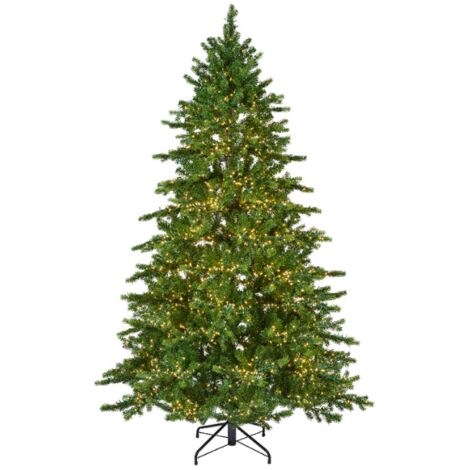 KLULK Albero Di Natale Con 5400 Luci Led IP-44 Bormio 240 cm, Diametro 150 Cm, Apertura Ad Ombrello, Ignifugo, Garanzia 12 Anni