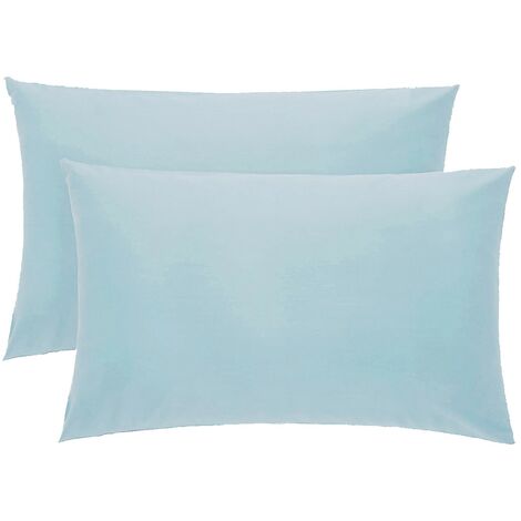 KLULK Coppia Federe Cielo 100% Cotone, 52 X 82 Cm, Set di 2 Cuscino Letto, Chiusura a Busta, Tinta Unita, Made in Italy