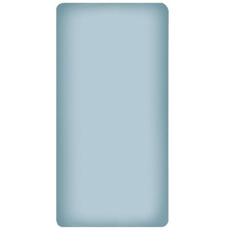 KLULK Lenzuolo Sotto Con Angoli Elasticizzati Singolo Celeste,100% Percalle Di Cotone 90 x 200 + 27Cm, Made In Italy