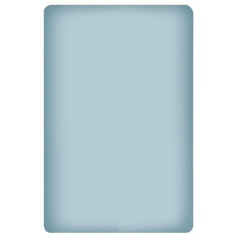 KLULK Lenzuolo Sotto Con Angoli Elasticizzati Una Piazza E Mezza Celeste,100% Percalle Di Cotone,125 x 200 + 25 Cm,Made In Italy