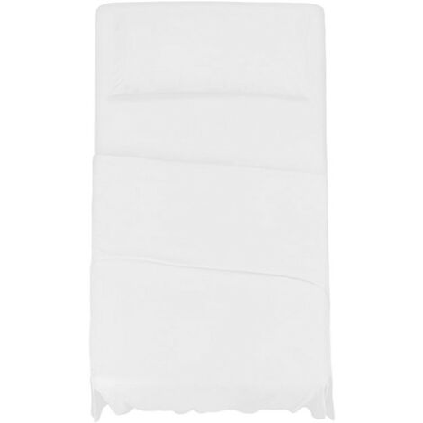 KLULK Set Lenzuola Completo Letto Una Piazza E Mezza Bianco, Lenzuolo Sotto Con Angoli + Lenzuolo Sopra + Federa