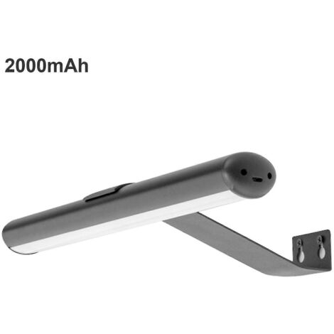 KLVGTIFS PU - Lampe de tableau à piles avec télécommande, 3 modes d'éclairage, angle réglable - Noire 2000 mAh