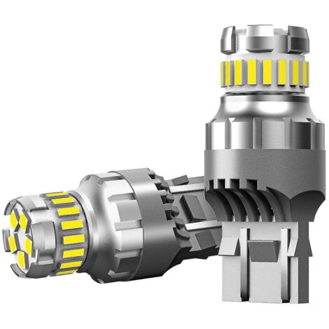 KLVGTIFS PU - Lot de 2 ampoules LED T20 7440 W21W Canbus pour feux de recul, feux arrière, feux stop et clignotants, 6000K, pour voiture