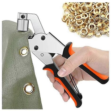 KLVGTIFS PU - Pince à œillets pour bâches, jeu de 300 œillets (diamètre 10 mm), pince à œillets 10 mm