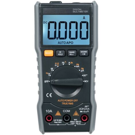KM-DM01B Intelligentes Multimeter, 6000 Counts, automatische Bereichswahl, tragbar, NCV, Voltmeter, Amperemeter, beleuchtete Taschenlampe, misst AC/DC-Widerstand und -Kapazität
