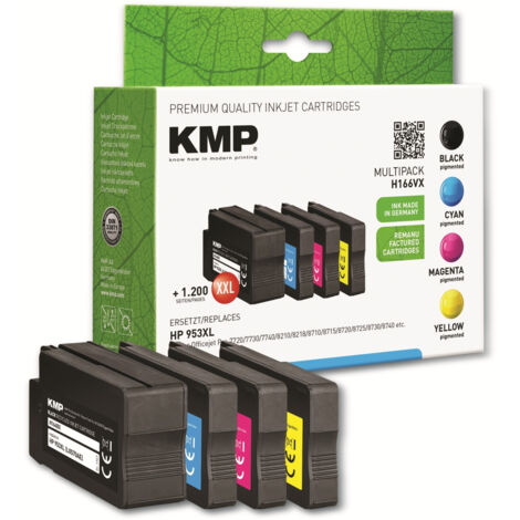 KMP Tinten-Multipack H166VX, color + schwarz