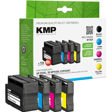 KMP Tintenpatronen Multipack H174V ersetzt HP932XL/933XL