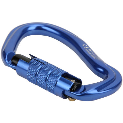 KN-23-7-7 blauer automatischer Outdoor-Karabiner für Camping, Bergsteigen und als Schlüsselclip