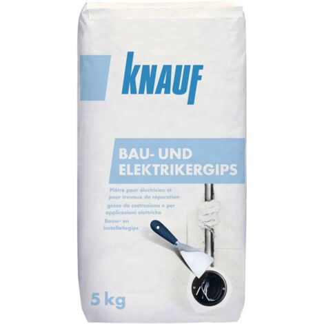 Knauf Bau- und Elektrikergips hellgrau, 5 kg Schnellzement