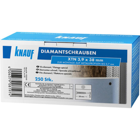 Knauf Diamantschr. XTN 3,9 x 38 mm 250 Stück Schrauben & Dübel