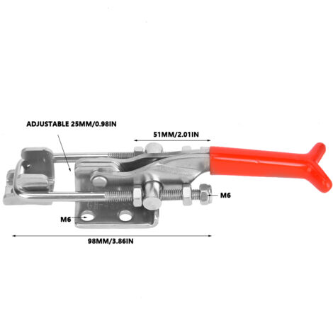 Kniehebelschraubstock aus Edelstahl 304, 320 kg Spannkraft, Schnellspanner