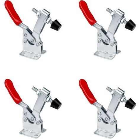 Kniehebelspanner, 4 Stück GH-201-B, Schnellspann-Kniehebelspanner, für Maschinen, Holzbearbeitung, Schweißen, Schleifen und handgefertigte Produkte