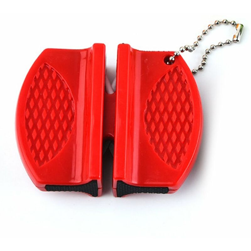 Hiasdfls - Knife Sharpener, Kitchen Knife, Safety Convenient Comfortable Hanging Design for Kitchen Knife Red