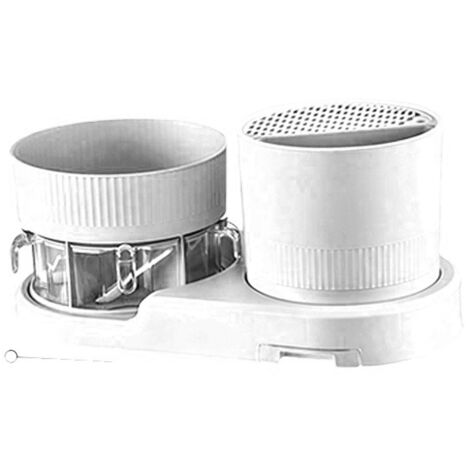 Knife Utensil Holder Kitchen Multifunctional Rotating Rack Knife Holder Chopstick Holder with Drainage Spice Rack Organizer White