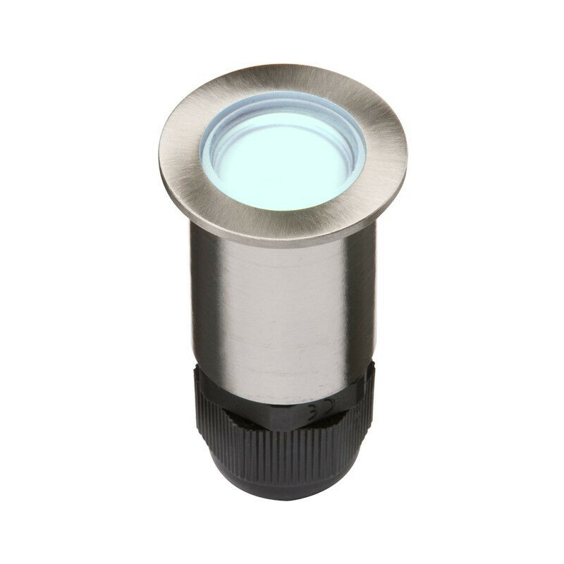 Knightsbridge - 24V Small Stainless Steel Ground Fitting 4 x Blue led, IP67