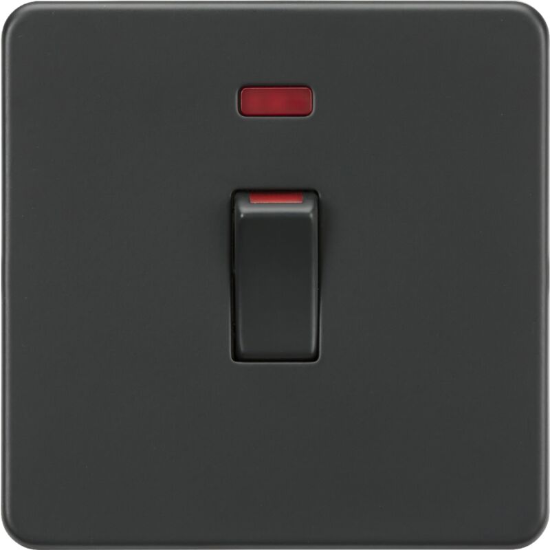 Knightsbridge - 45A 1G dp switch with neon - anthracite - SF81MNAT