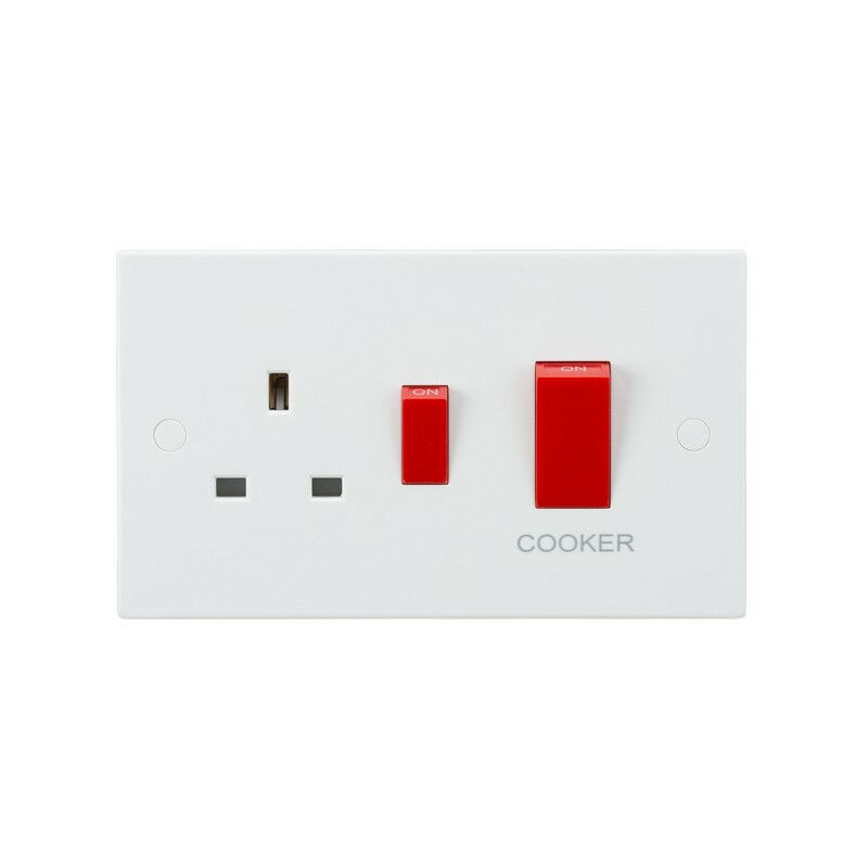Knightsbridge 45A DP Cooker Switch and 13A Socket