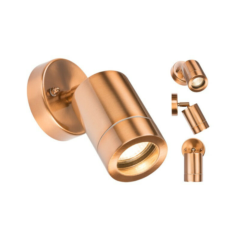 Adjustable Wall Light - Copper Colour, 230V IP65 GU10 35W - Knightsbridge