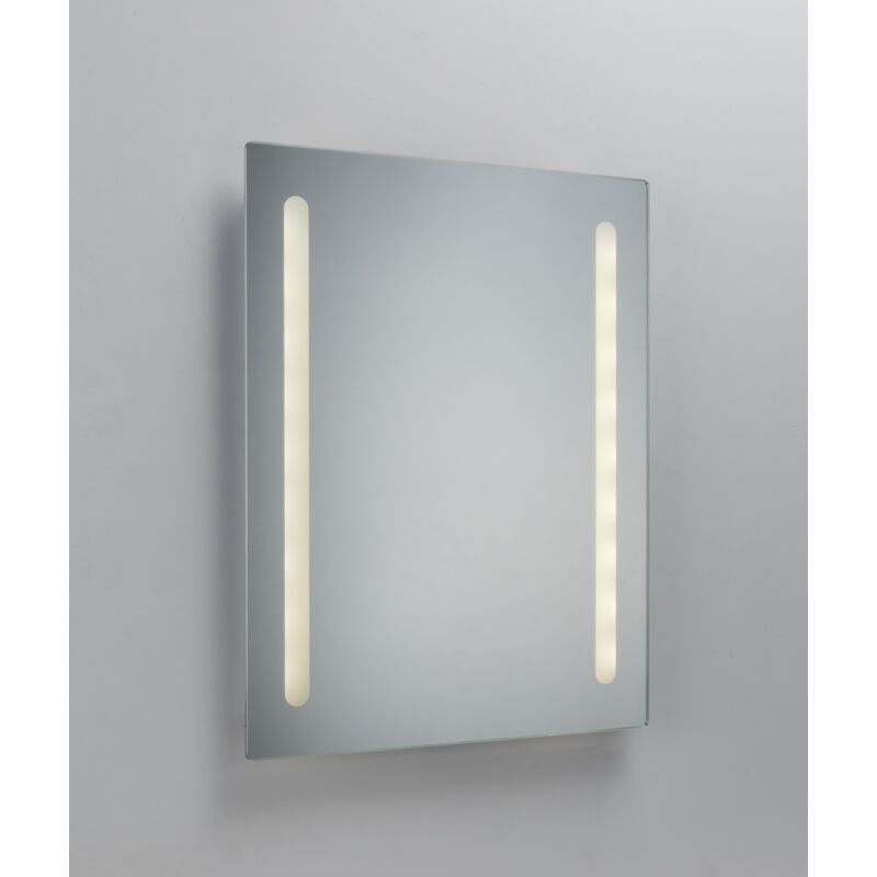 Knightsbridge Battery Operated IP44 LED Bathroom Mirror with Frosted Panels - MLBA6045F